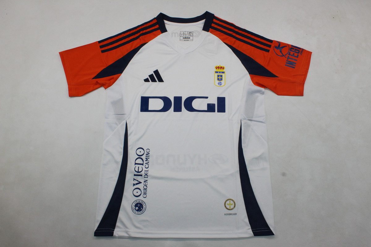 AAA Quality Real Oviedo 24/25 Away White Soccer Jersey